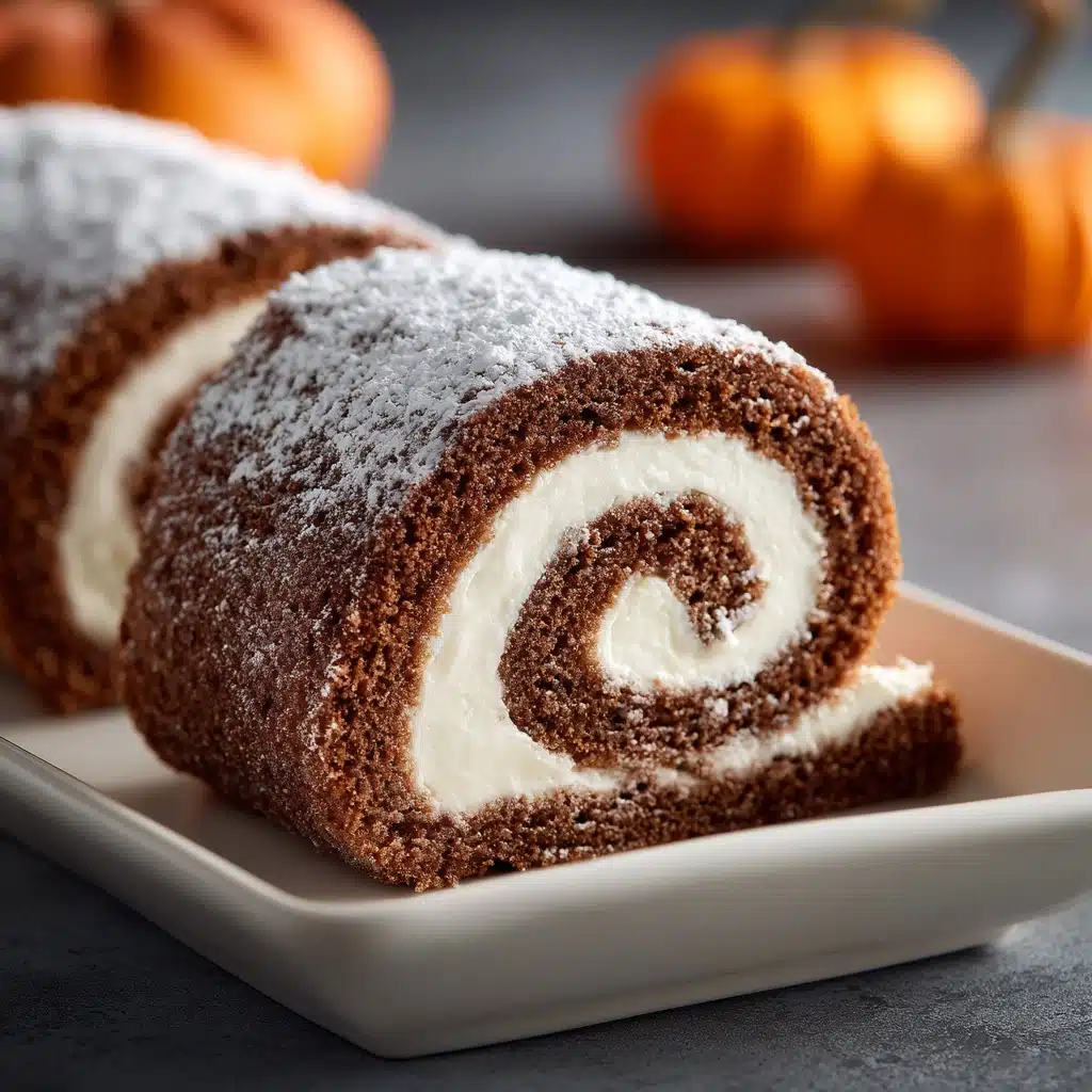 Classic Pumpkin Roll with Cream Cheese Filling Recipe - Recipe Image