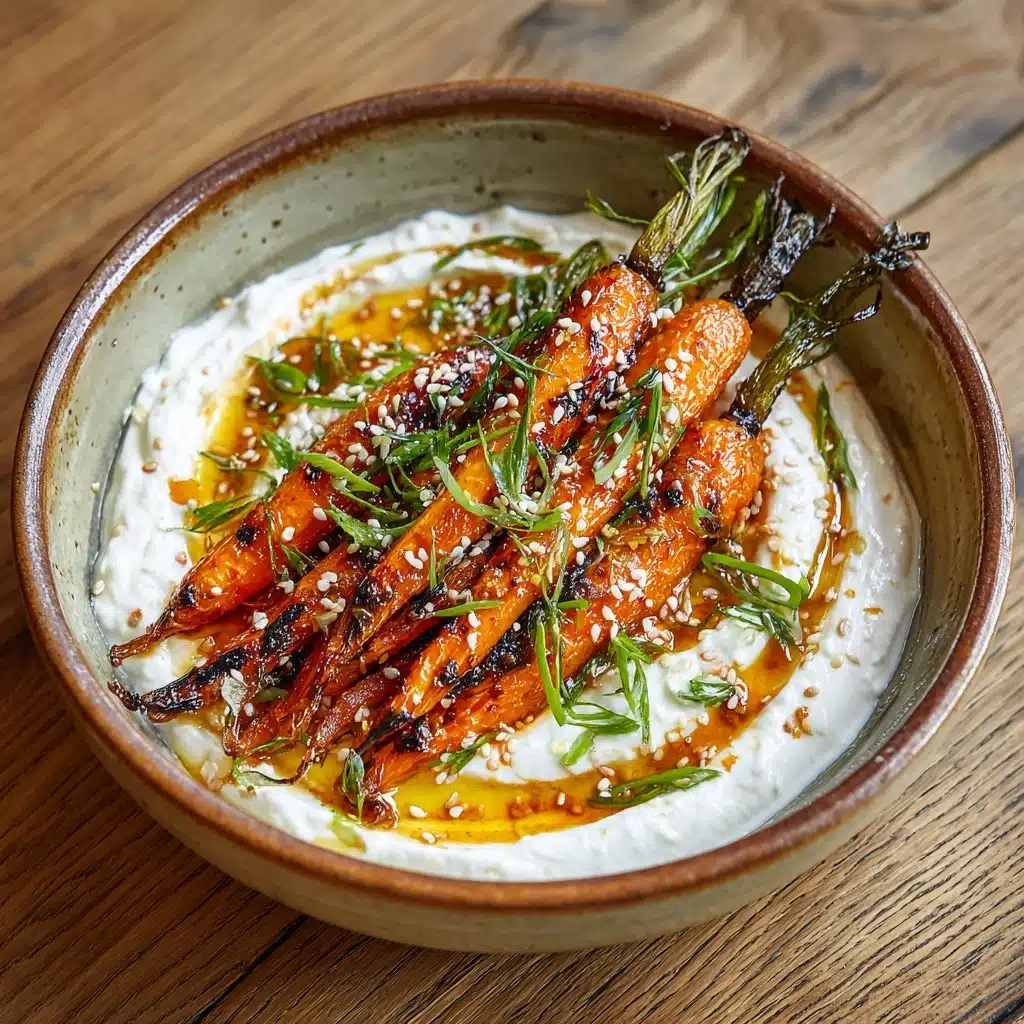 Swicy Gochujang Carrots on Yogurt Recipe - Recipe Image