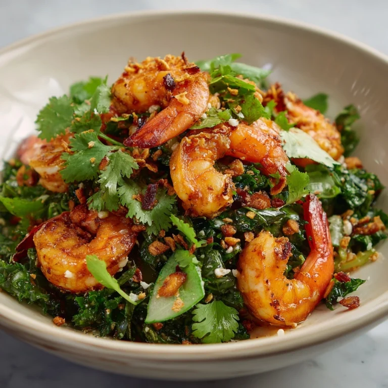 Cilantro Salad with Shallots and Shrimp Recipe