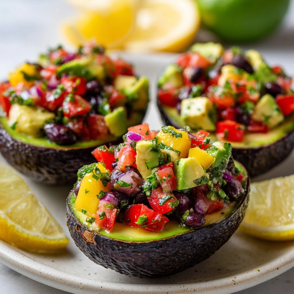 Cowboy Caviar Stuffed Avocados Recipe - Recipe Image