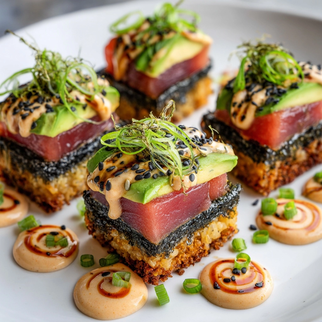 Crispy Rice Sushi Cupcakes with Salmon & Avocado Recipe - Recipe Image