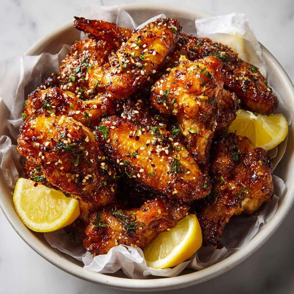 Honey Lemon Pepper Wings Recipe - Recipe Image