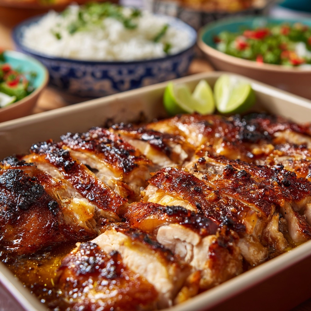 Korean BBQ Rotisserie Chicken Recipe - Recipe Image