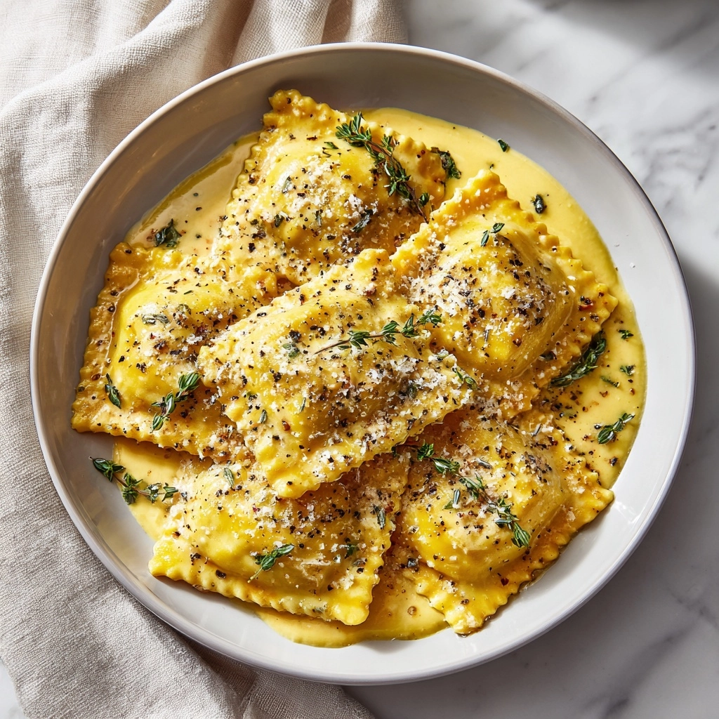 Creamy Lemon Herb Butter Ravioli Recipe - Recipe Image