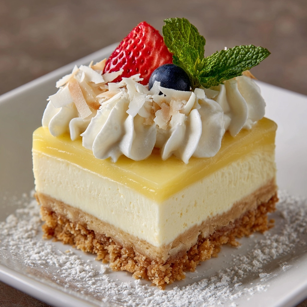 Vanilla Custard Cream Squares Recipe - Recipe Image
