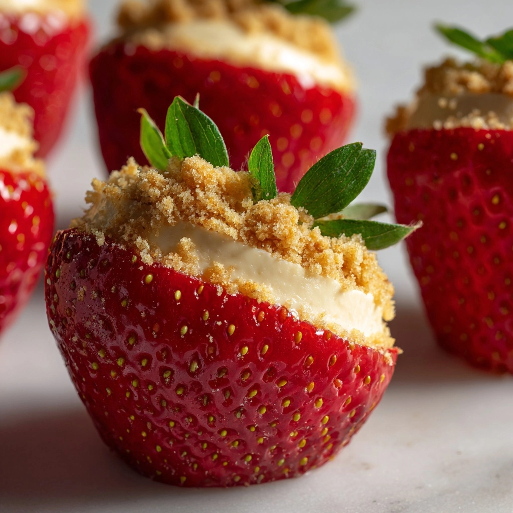 Cookie Butter Cheesecake Stuffed Strawberries Recipe - Recipe Image