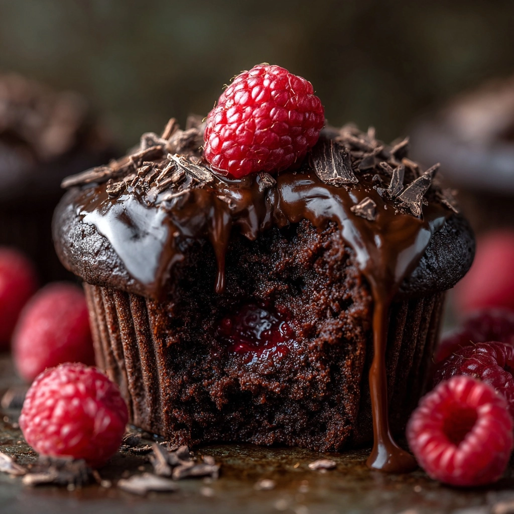 Raspberry Chocolate Lava Cupcakes Recipe - Recipe Image