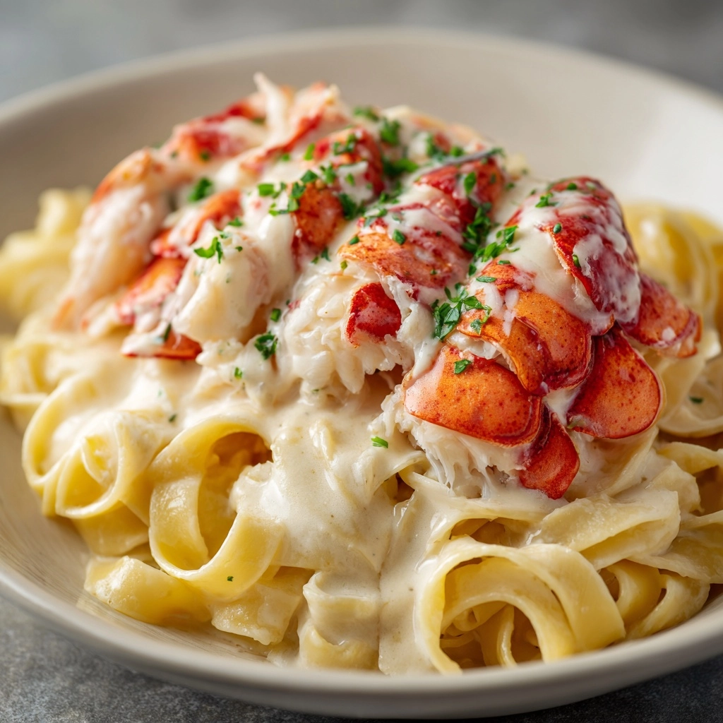 Cajun Seafood Alfredo with Lobster, Crab & Salmon Recipe - Recipe Image