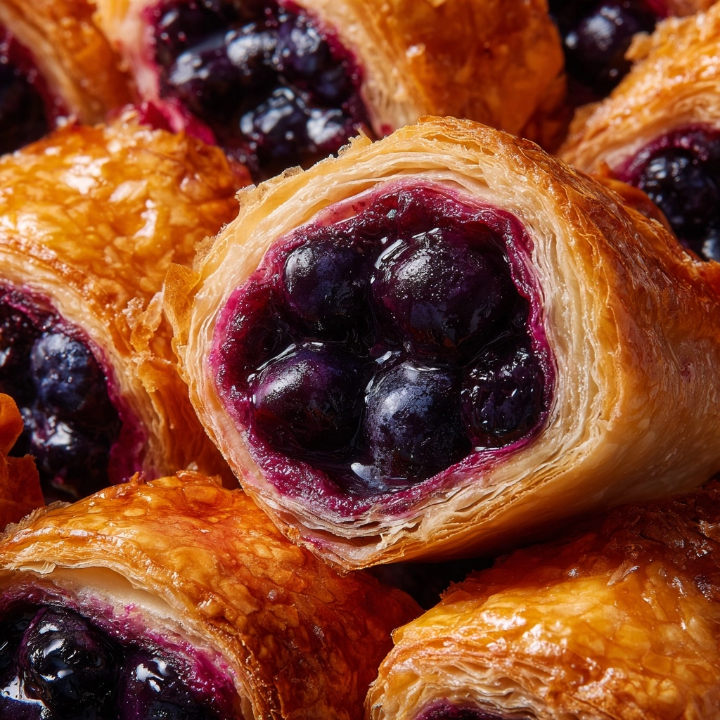 Crispy Blueberry Cream Cheese Rolls Recipe - Recipe Image