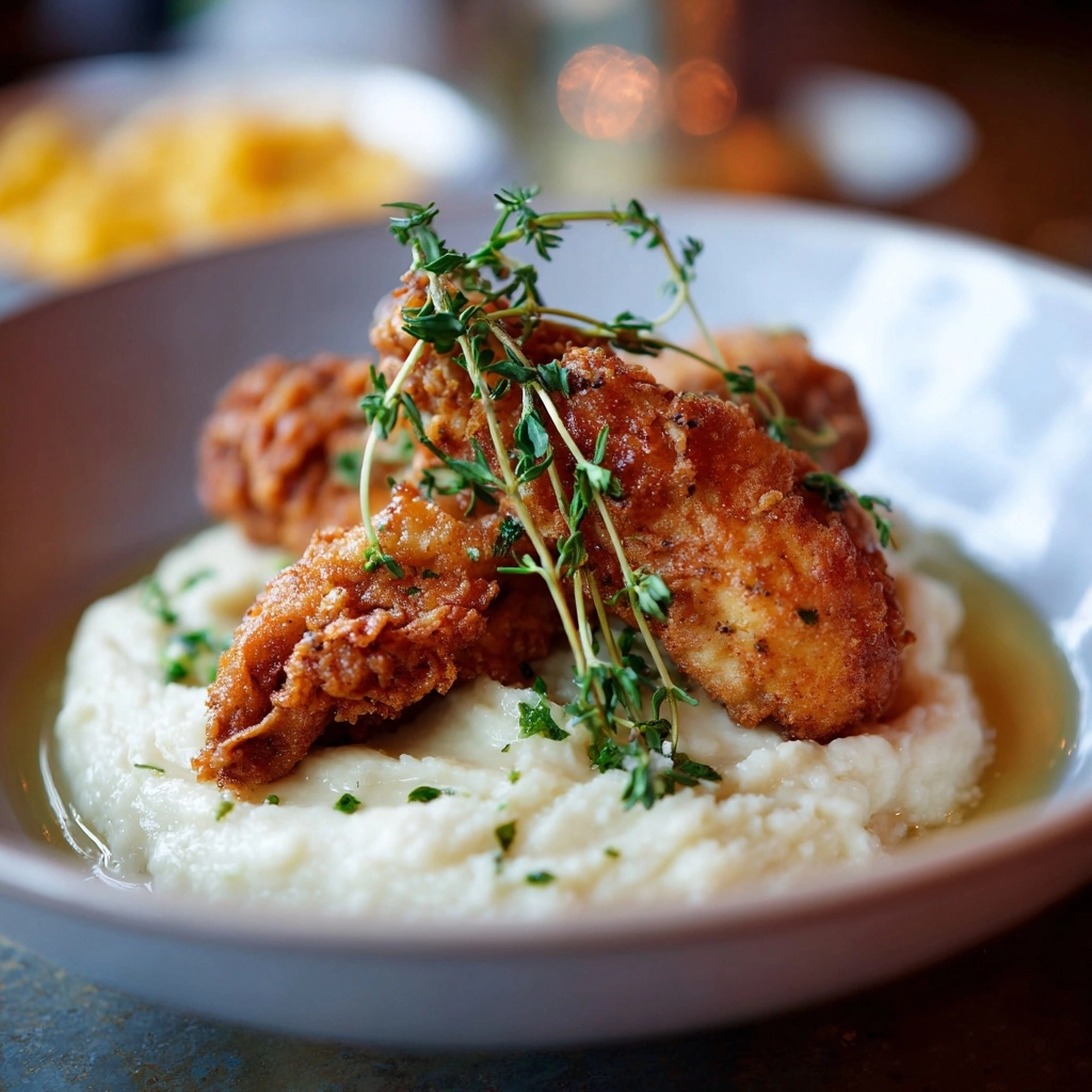Classic Fried Chicken with Mashed Potatoes Recipe - Recipe Image