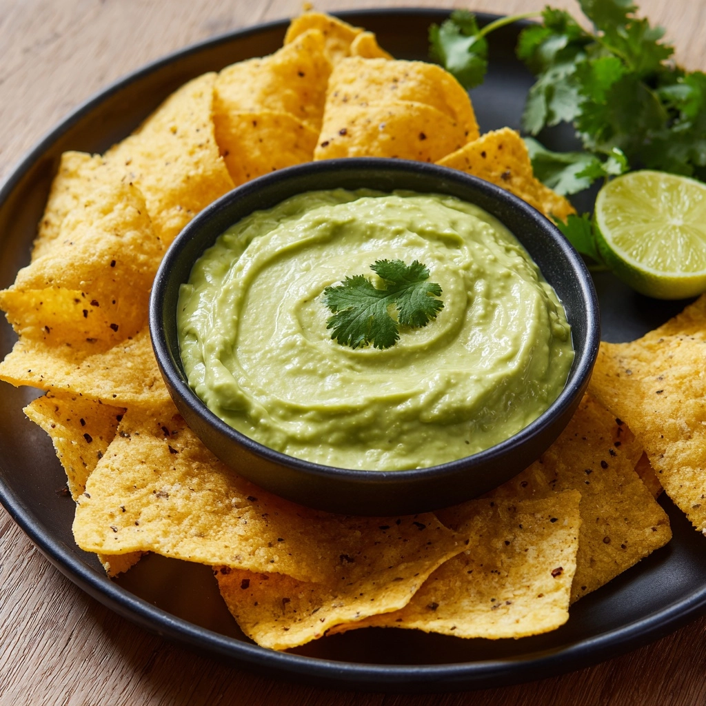 Avocado Lime Dip with Plantain Chips Recipe - Recipe Image