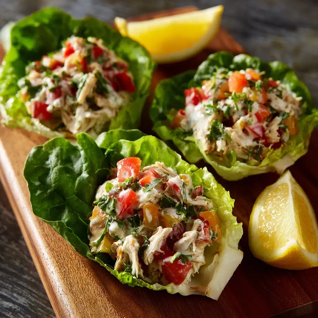 BLT Chicken Salad Lettuce Wraps Recipe - Recipe Image
