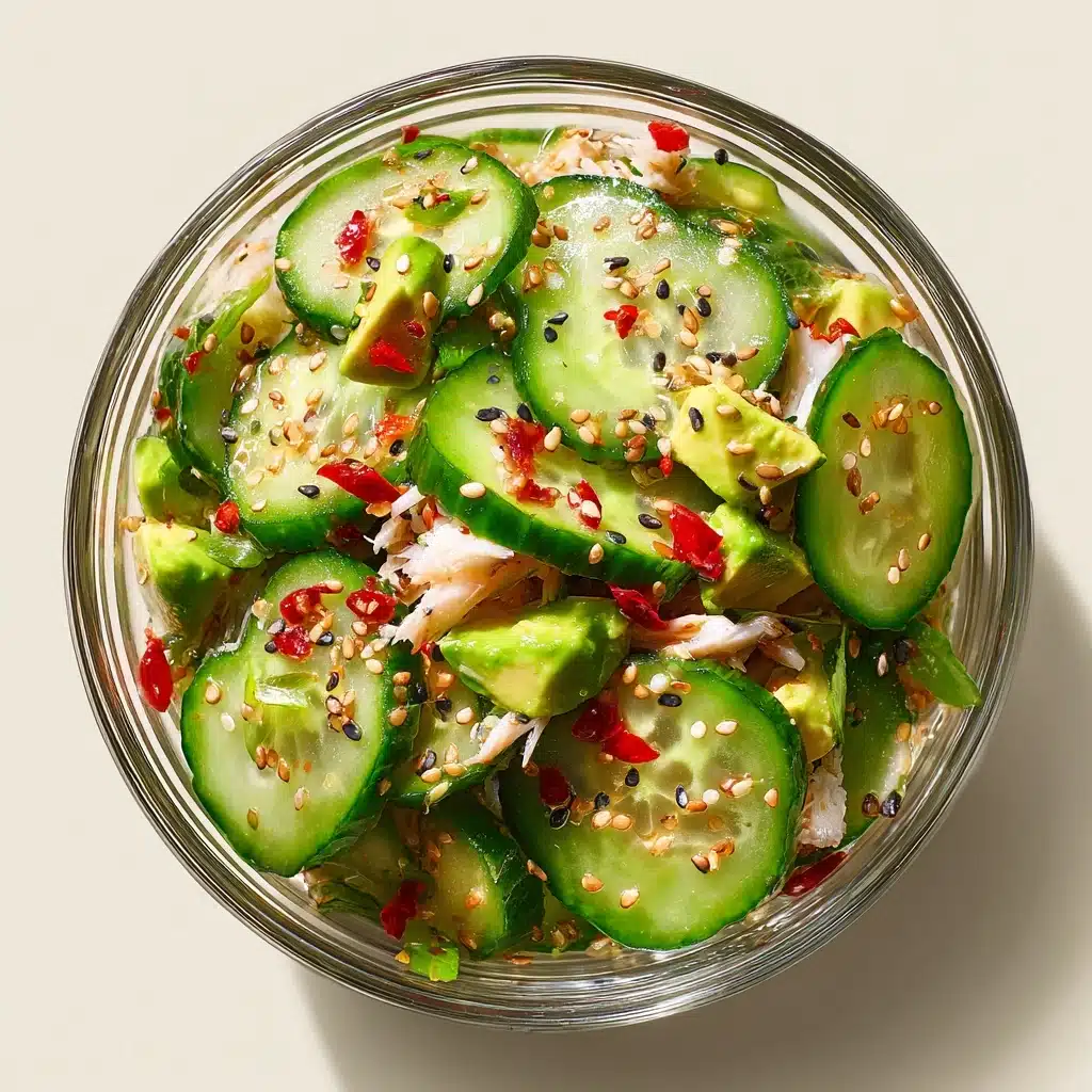 Easy California Roll Cucumber Salad Recipe - Recipe Image