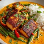 Caribbean Style Coconut Curry Salmon Recipe