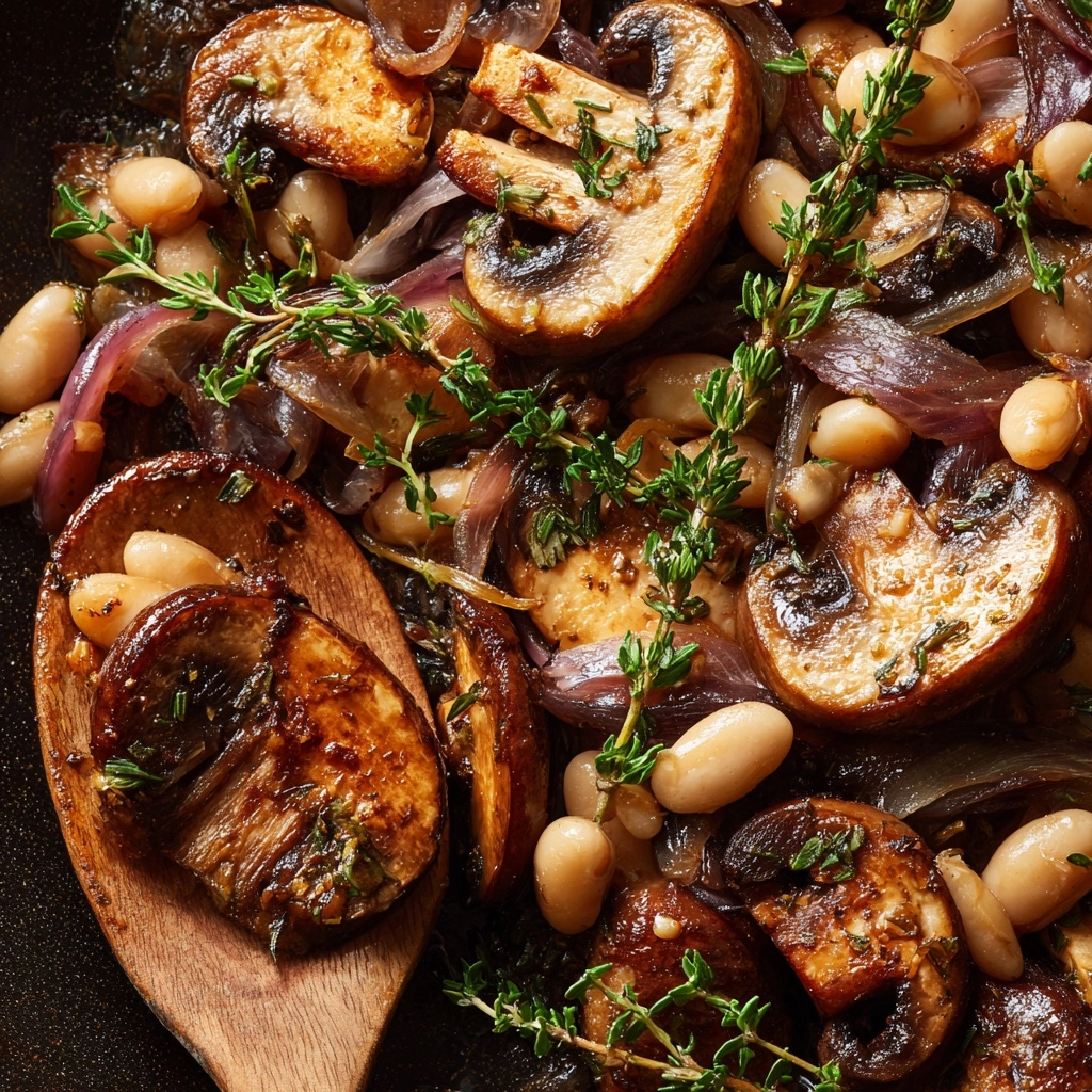 Wild Mushroom and White Bean Tagliatelle Recipe - Recipe Image