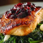 Cranberry & Spinach Stuffed Chicken Breasts with Brie Recipe
