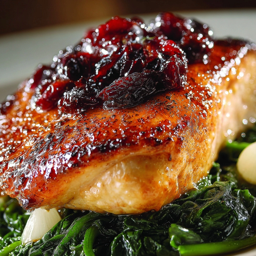 Cranberry & Spinach Stuffed Chicken Breasts with Brie Recipe - Recipe Image