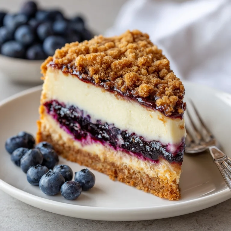 Blueberry Crumble Cheesecake Recipe