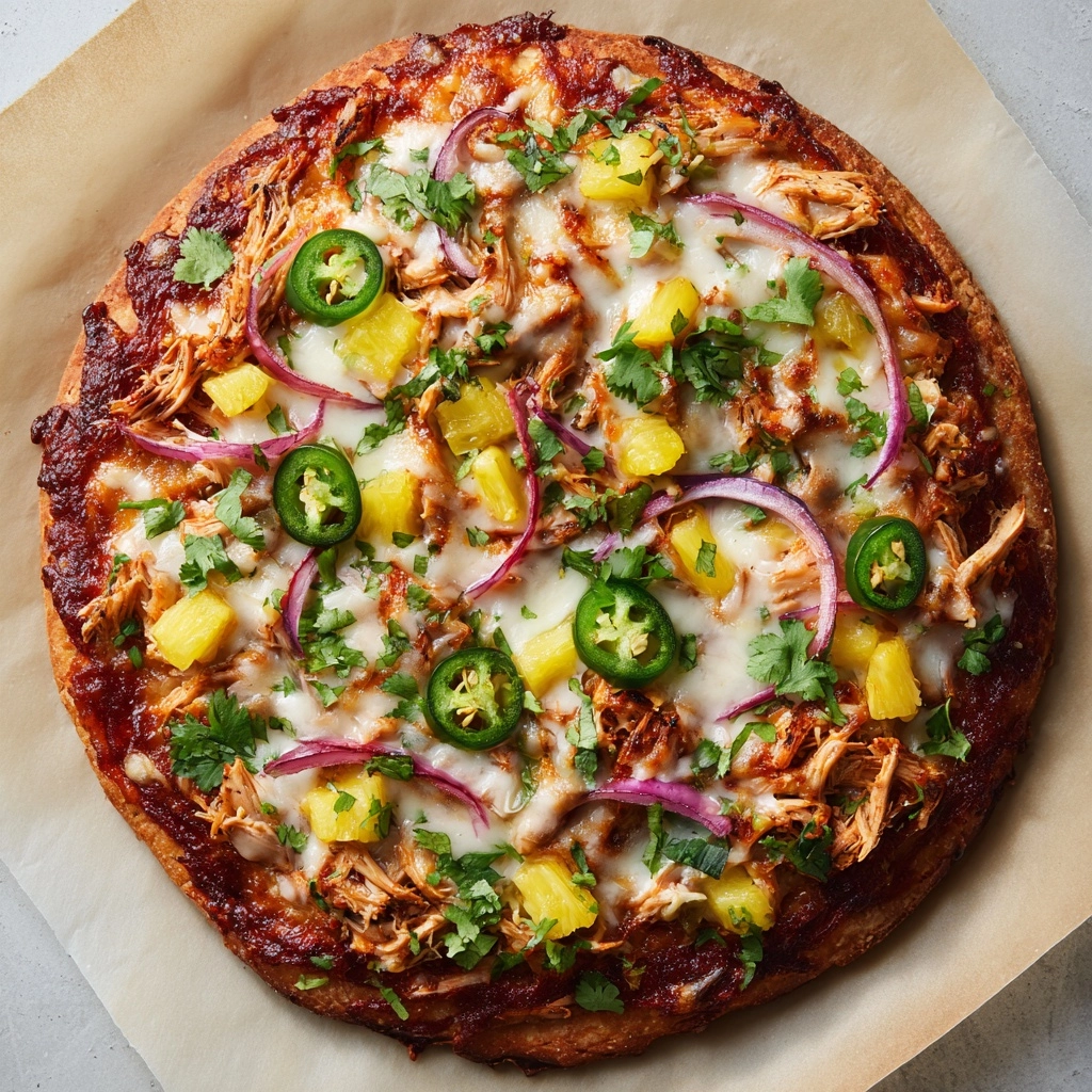 Pineapple Jalapeño BBQ Chicken Pizza Recipe - Recipe Image