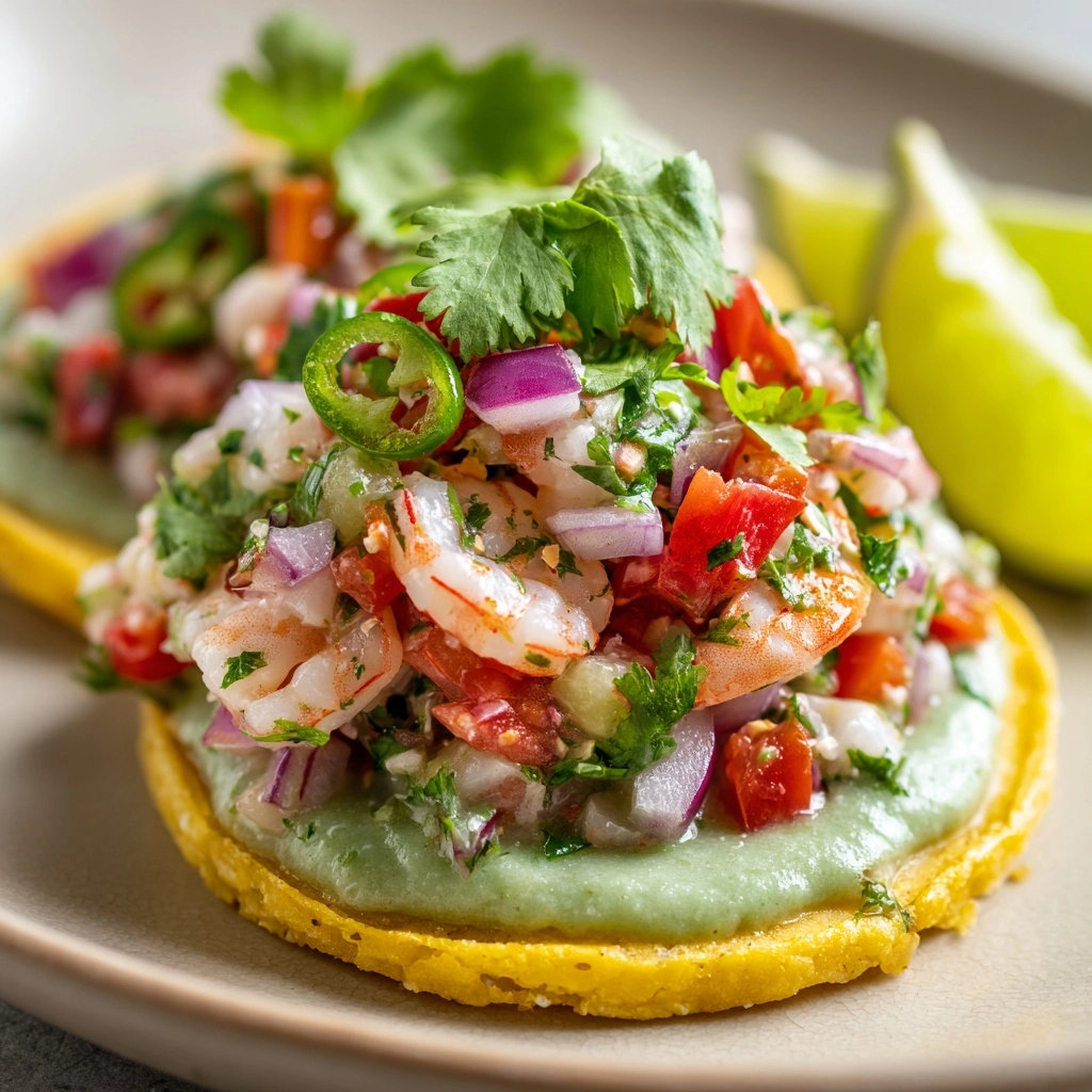 Citrus Shrimp Ceviche Tostadas Recipe - Recipe Image