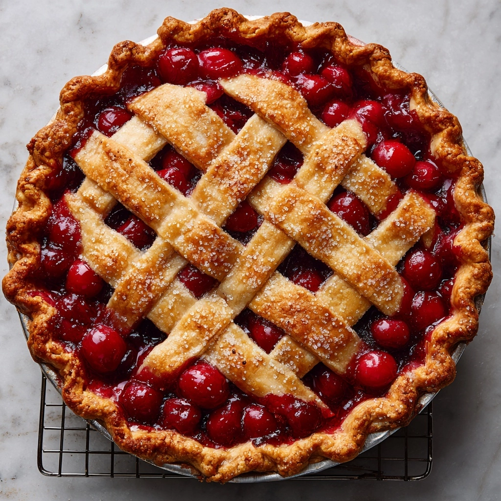 Baked Fresh Cherry Pie Recipe - Recipe Image