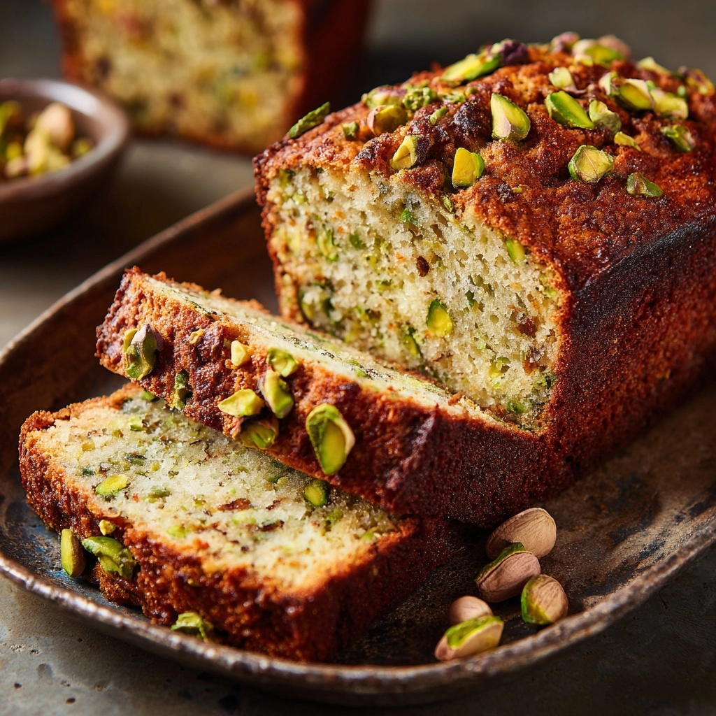 Tahini Pistachio Banana Bread Recipe - Recipe Image
