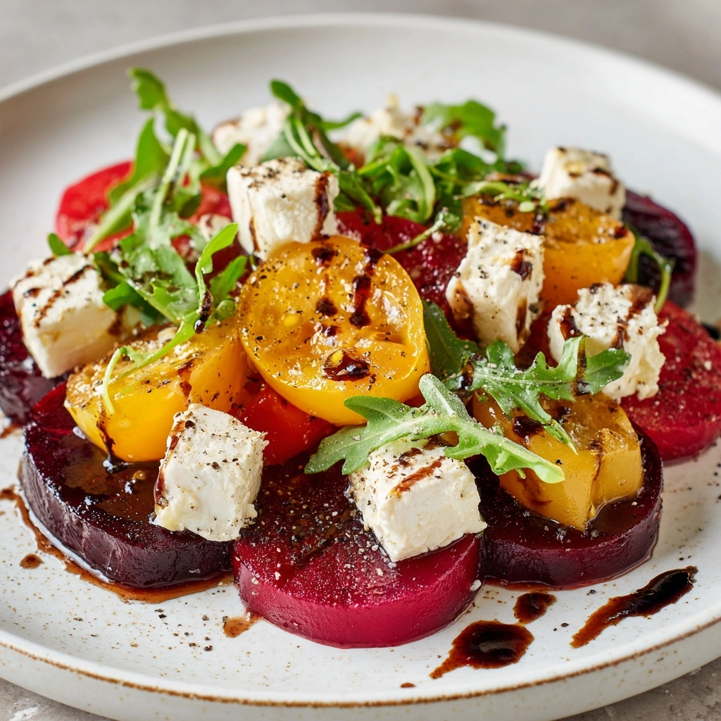 Beet Salad with Goat Cheese and Balsamic Recipe - Recipe Image