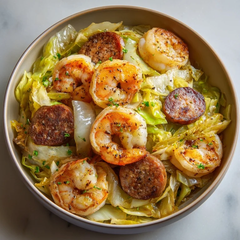 Fried Cabbage with Shrimp & Sausage Recipe