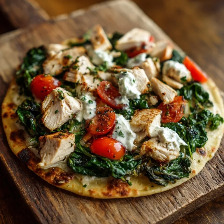 Tzatziki Chicken & Veggie Naan Pizza Recipe