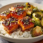 Teriyaki Salmon Bowls with Brussels Sprouts Recipe