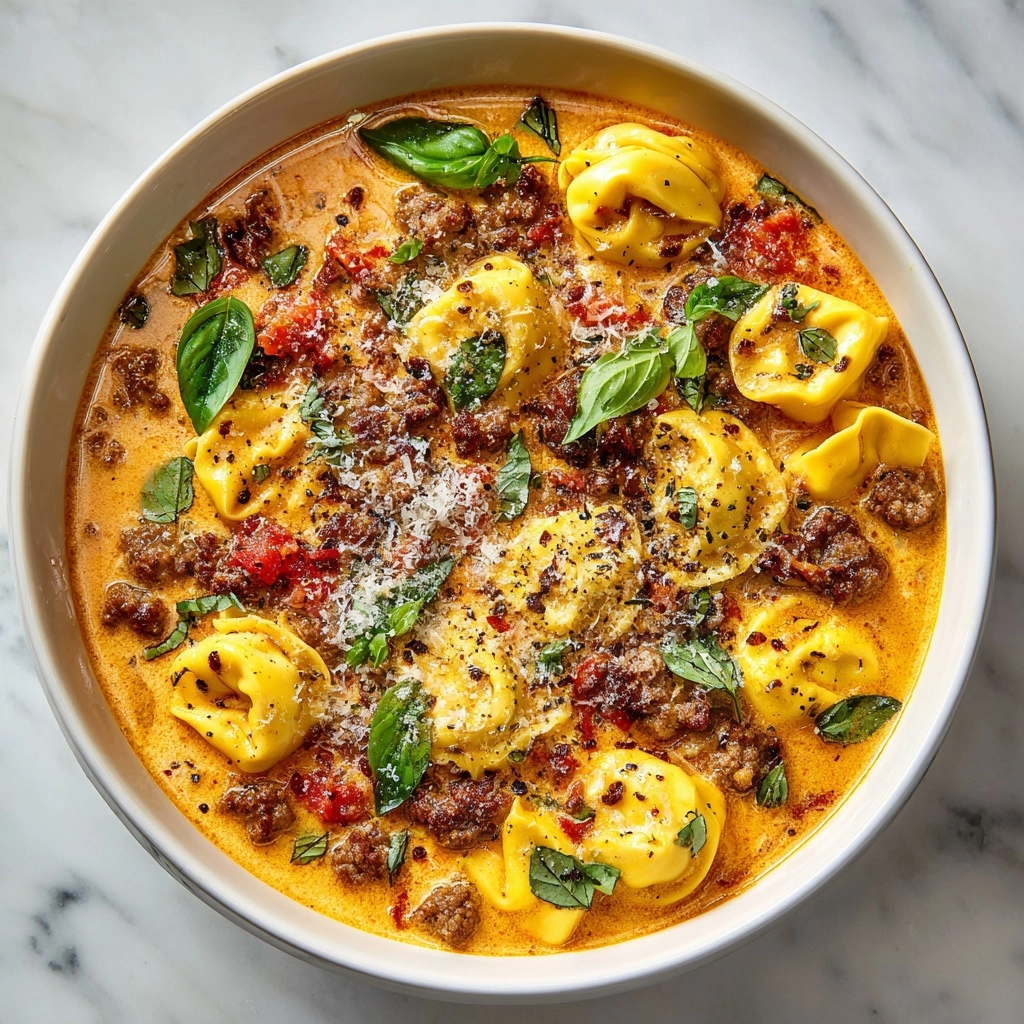 Creamy Sausage Tortellini Soup Recipe - Recipe Image