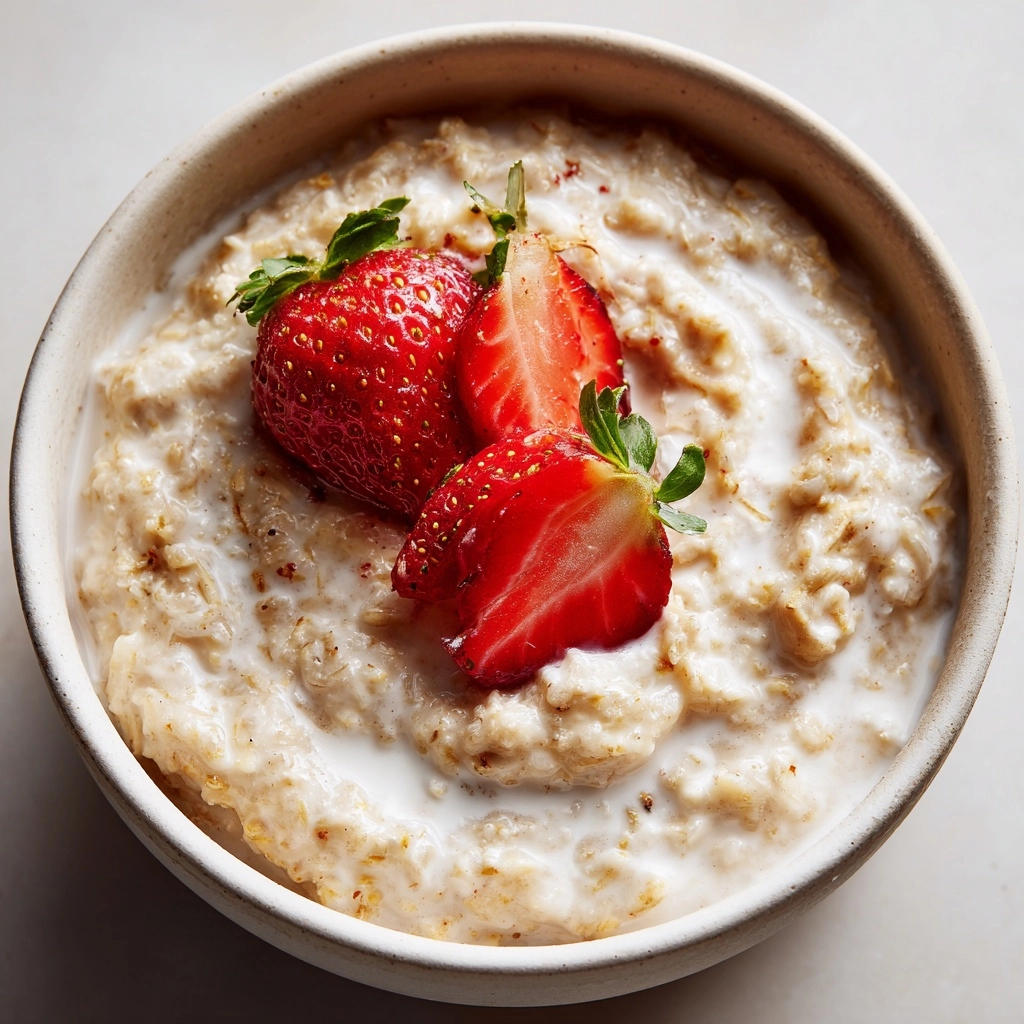 Crock Pot Strawberry and Cream Oatmeal Recipe - Recipe Image