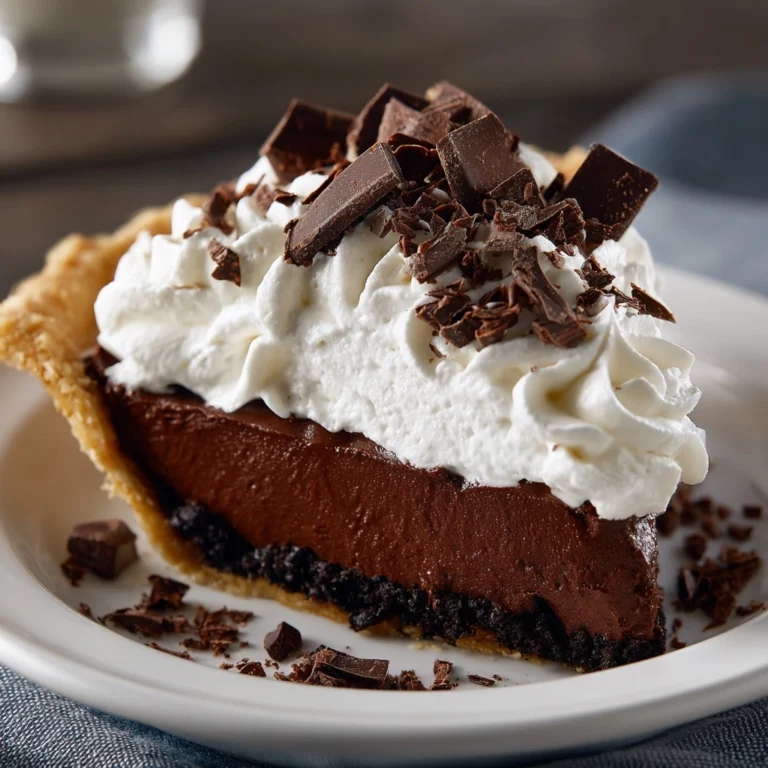 Old-Fashioned Chocolate Pudding Pie Recipe