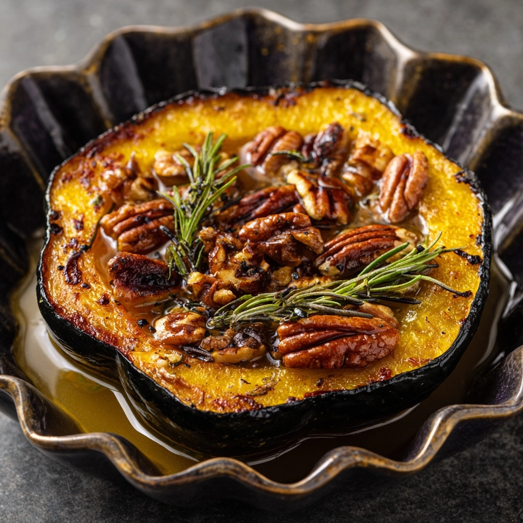Maple Pecan Roasted Acorn Squash Recipe - Recipe Image