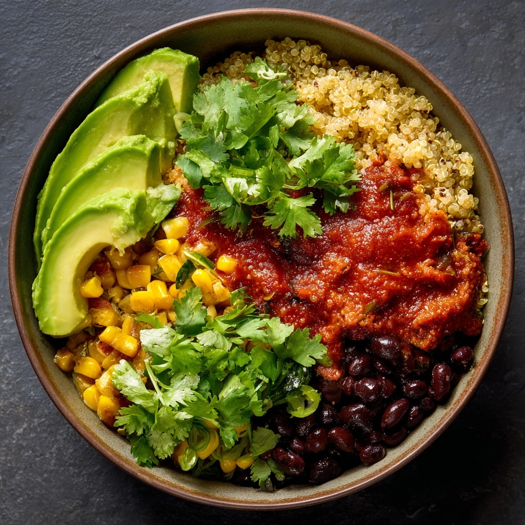 Vegetarian Quinoa Burrito Bowls Recipe - Recipe Image