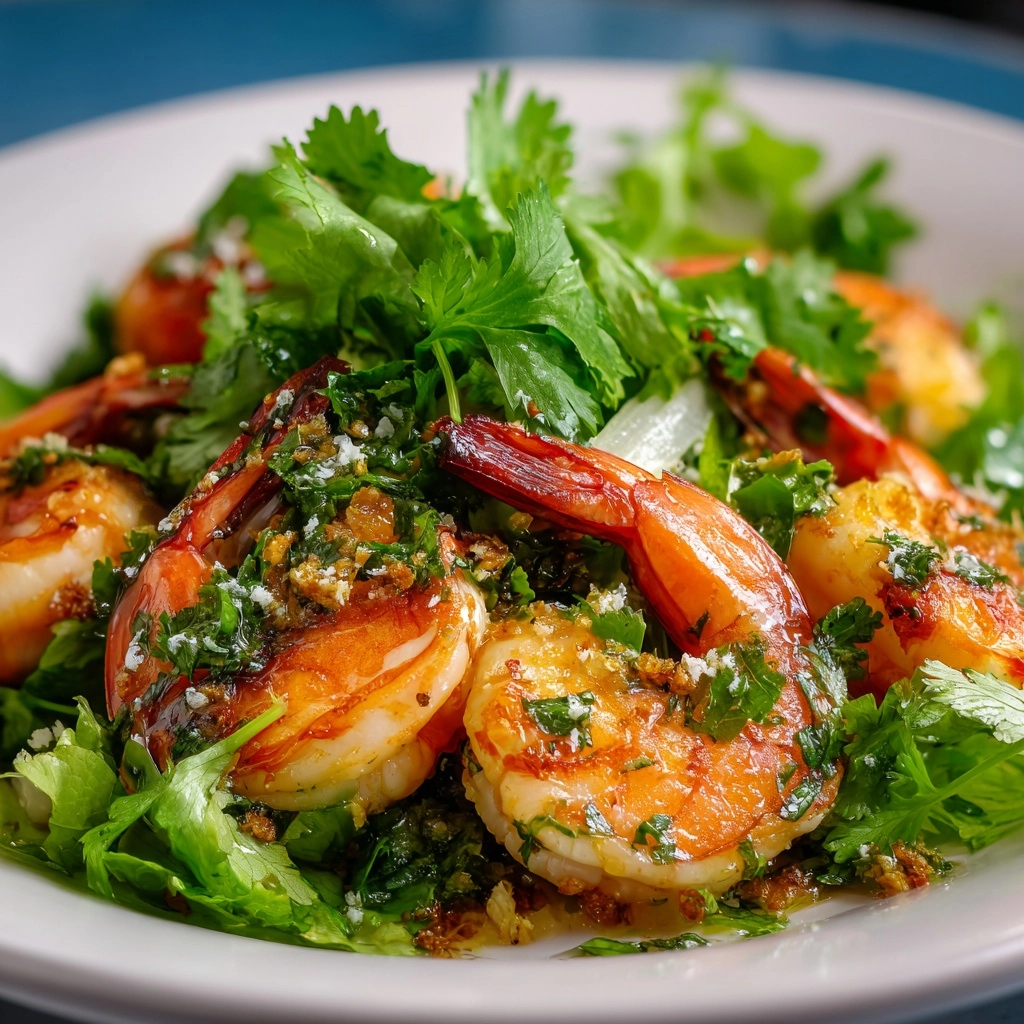 Cilantro Salad with Shallots and Shrimp Recipe - Recipe Image