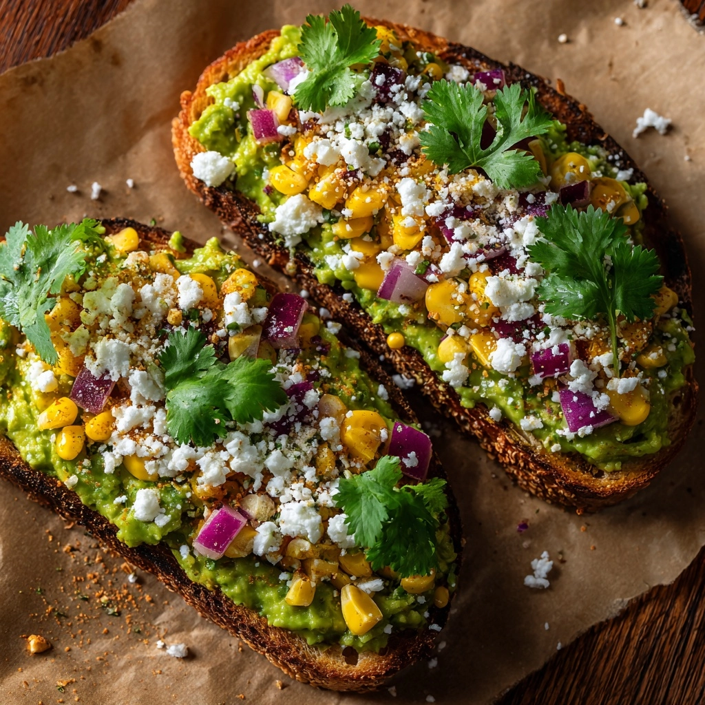 Mexican Street-Corn Avocado Toast Recipe - Recipe Image