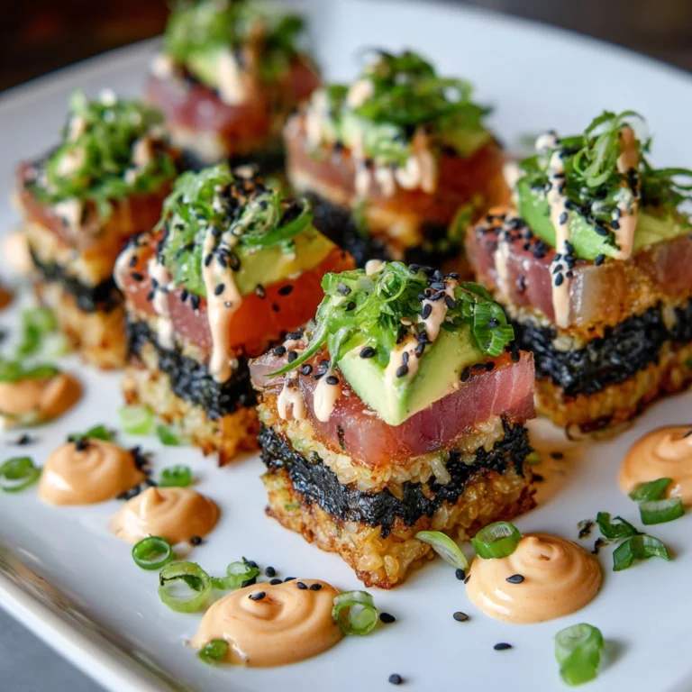 Crispy Rice Sushi Cupcakes with Salmon & Avocado Recipe
