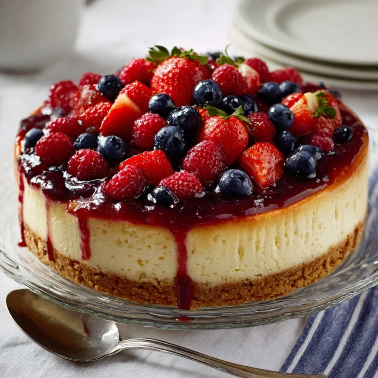 No-Bake Cheesecake Flag Cake Recipe