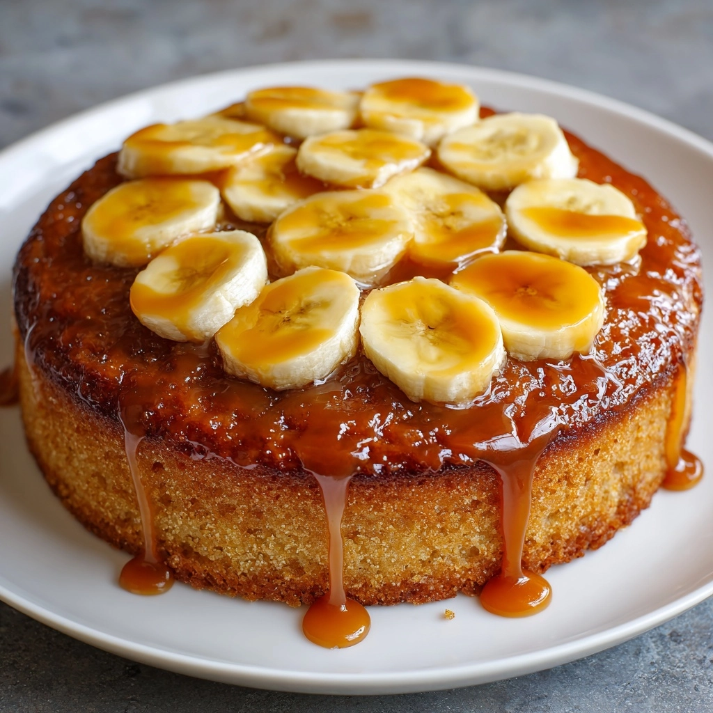 Caramelized Upside-Down Banana Cake Recipe - Recipe Image