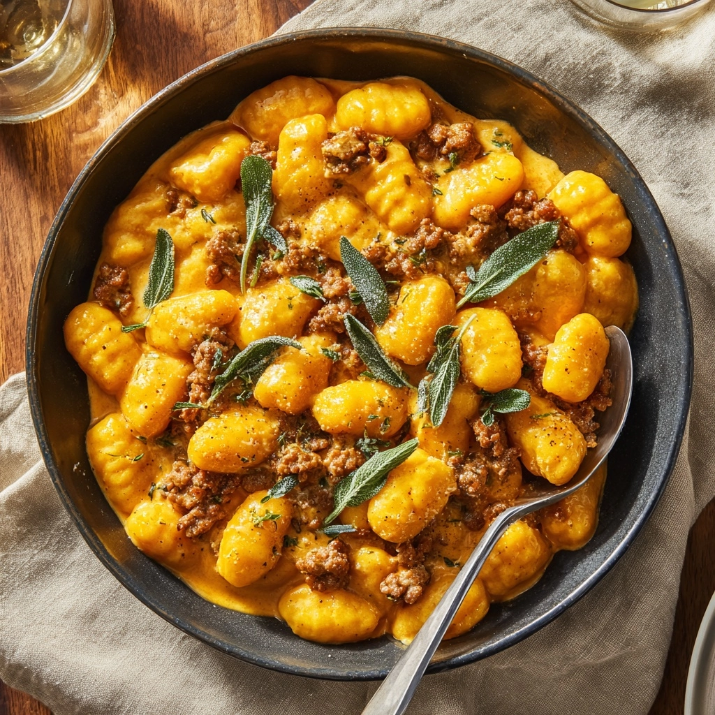 Creamy Butternut Squash Gnocchi with Sausage Recipe - Recipe Image
