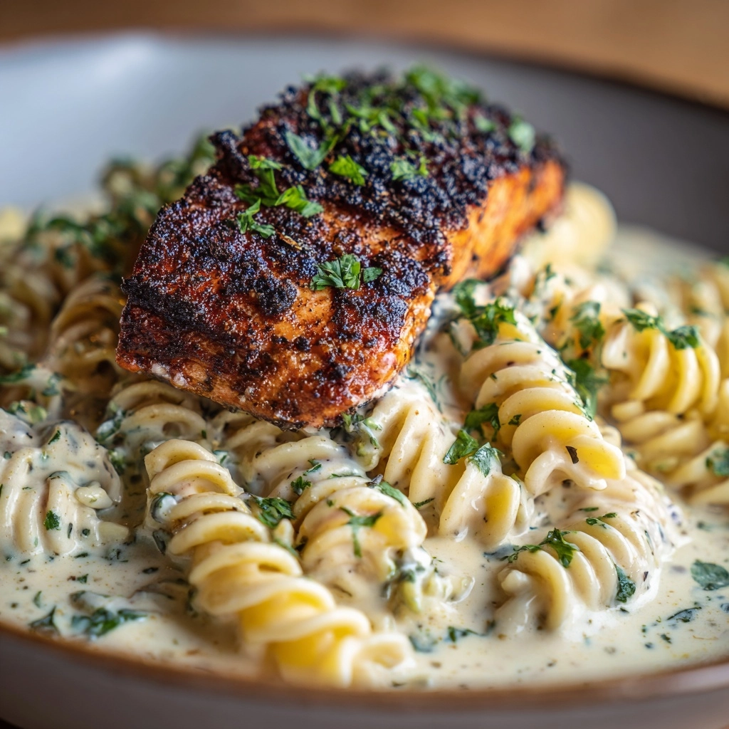 Tuscan Salmon and Mafaldine Pasta Recipe - Recipe Image