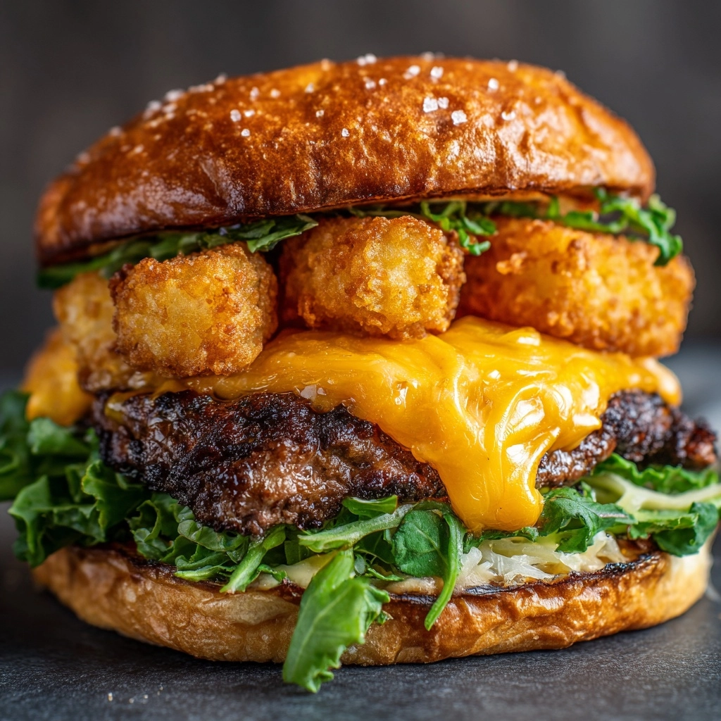Mini Tater Tot Cheeseburgers Recipe - Recipe Image