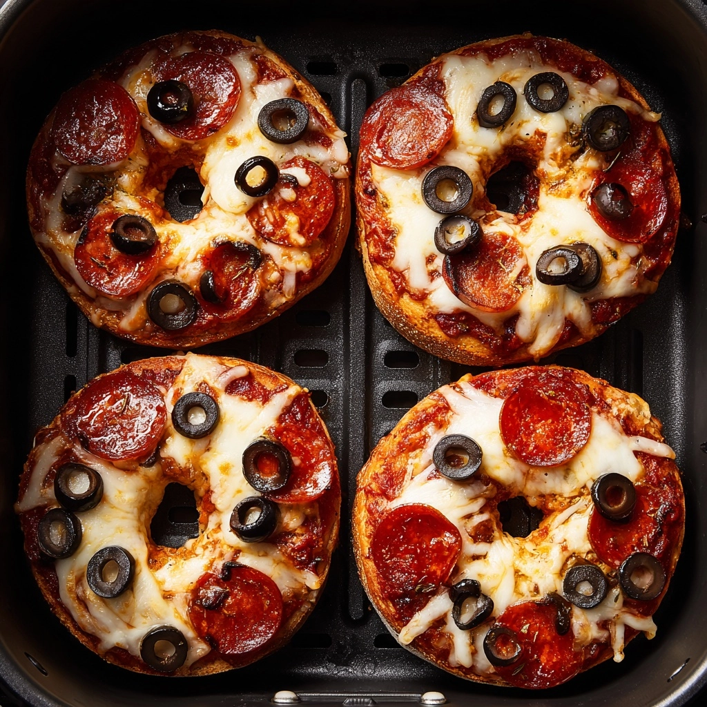 Air Fryer Pizza Bagels Recipe - Recipe Image