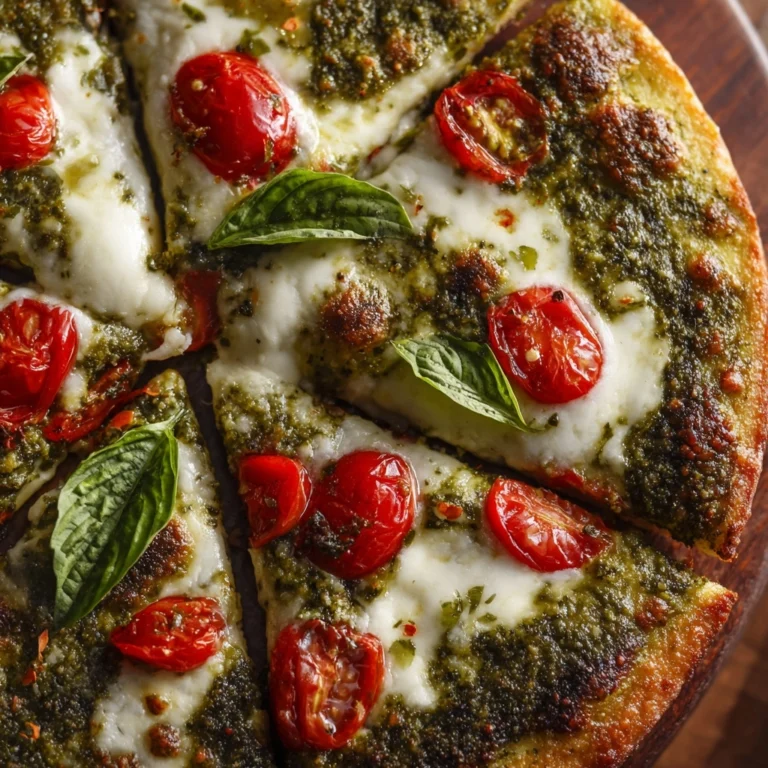 Veggie Garden Pesto Pizza Recipe