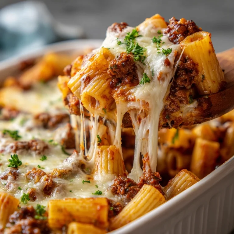 Cheesy Beef Pasta Bake Recipe