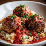 Meatballs With Tomato Sauce and Rice Recipe