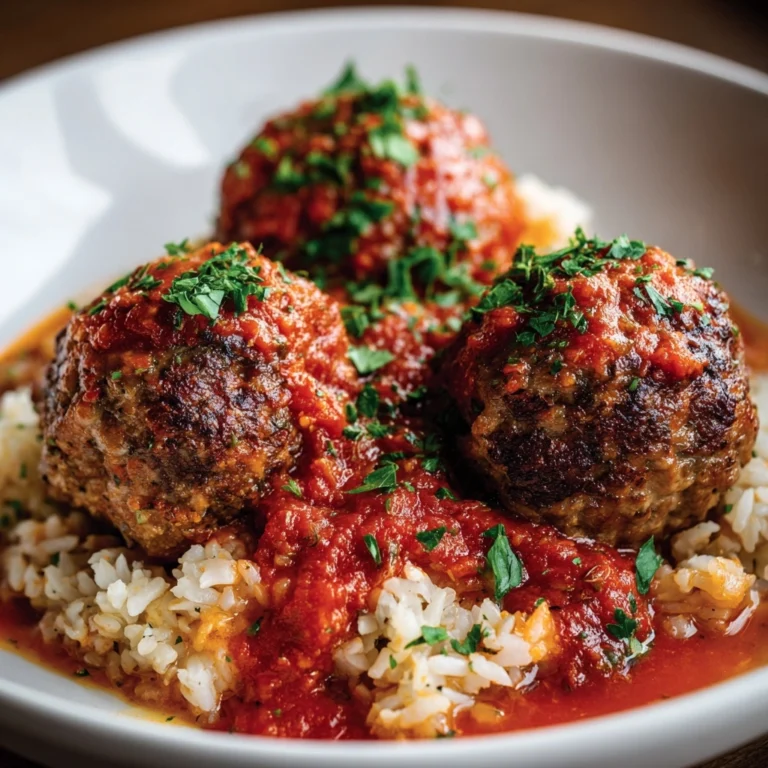 Meatballs With Tomato Sauce and Rice Recipe