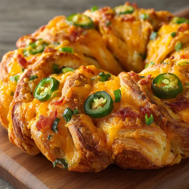 Jalapeño Popper Crescent Roll Ring Recipe