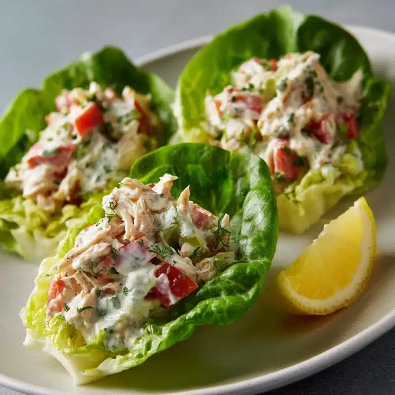 BLT Chicken Salad Lettuce Wraps Recipe